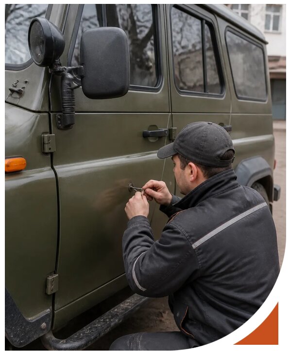 Профессиональное вскрытие автомобиля УАЗ без повреждений в Тольятти